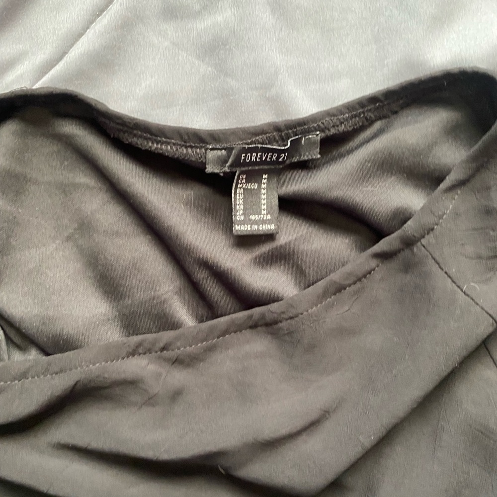 Forever 21 black long double layered skirt